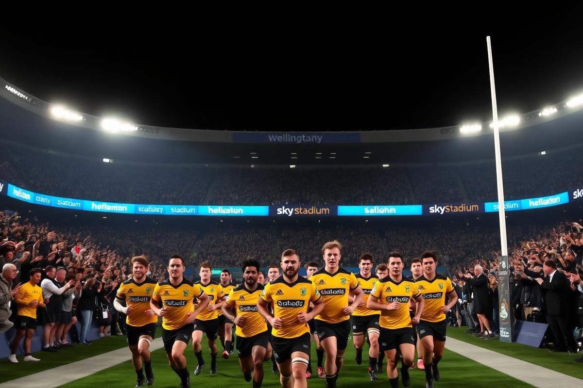 The Hurricanes run out at Sky Stadium. A new campaign hopes to fill the ground for the home semi-final.